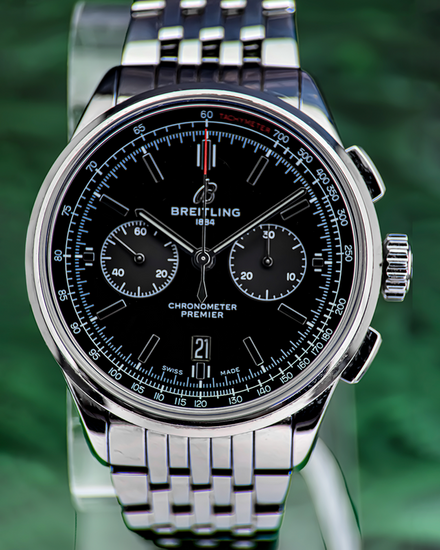 2023 Breitling Premier B01 Chronograph Bentley "British Racing Green" S.E. 42MM Green Dial Steel Bracelet (AB0118A11L1A1)