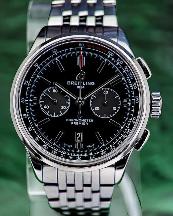 2023 Breitling Premier B01 Chronograph Bentley "British Racing Green" S.E. 42MM Green Dial Steel Bracelet (AB0118A11L1A1)