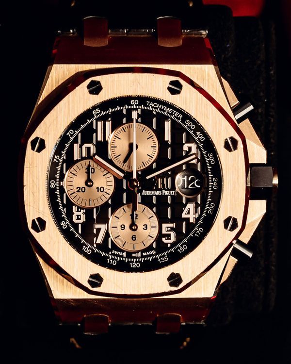 2019 Audemars Piguet Royal Oak Offshore 42MM Black Dial Leather Strap (26470OR)