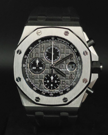2016 Audemars Piguet Royal Oak Offshore "Elephant" 42MM Grey Dial Rubber Strap (26470ST.OO.A104CR.01)