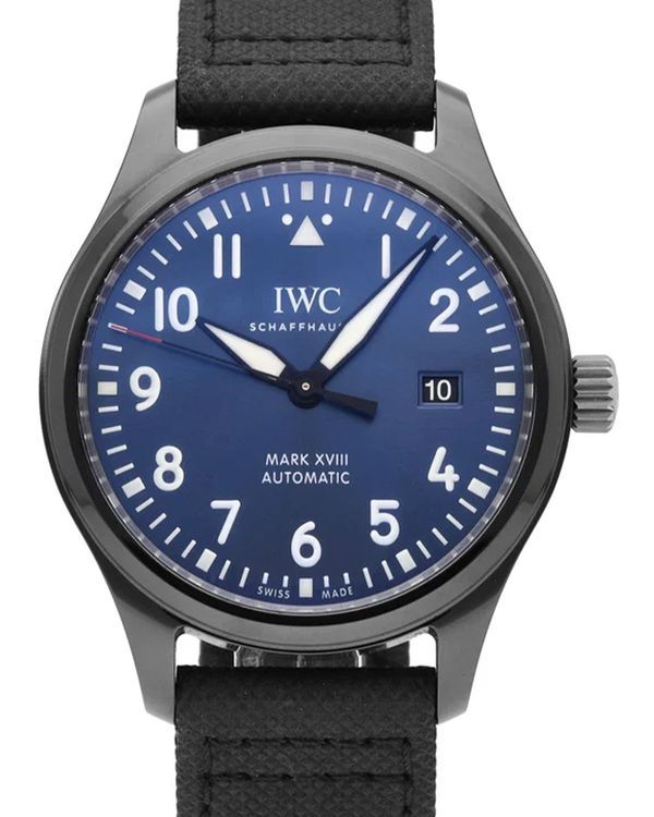 2019 IWC Schaffhausen Pilot Mark XVIII "Laureus Sport for Good Foundation" L.E. 41MM Blue Dial Textile Strap (IW324703)