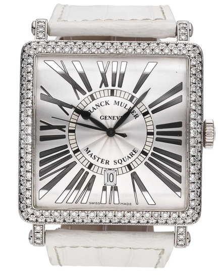 Franck Muller Master Square 42MM Silver Dial Leather Strap (6000 K SC DT)