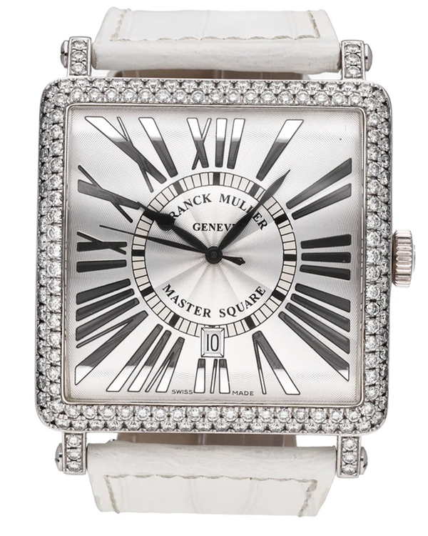 Franck Muller Master Square 42MM Silver Dial Leather Strap (6000 K SC DT)