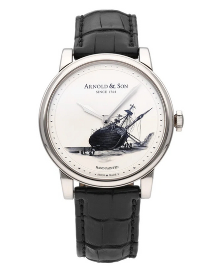 Arnold & Son HM "Beagle" L. E. 40MM White Dial Leather Strap (1LCAW.S08A.C111W)