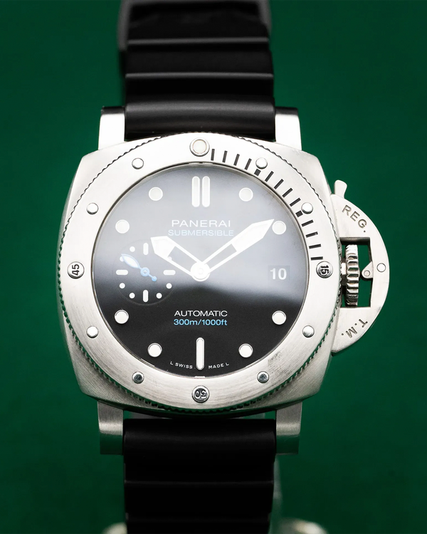 2019 Panerai Submersible 42MM Black Dial Rubber Strap (PAM00973)