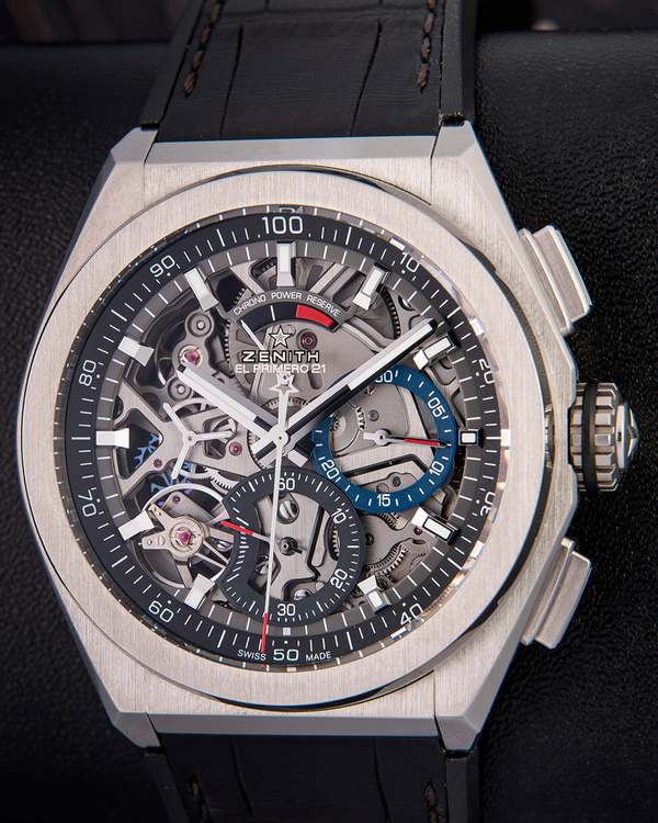 2023 Zenith Defy El Primero 21 44MM Skeleton Dial Leather Strap (95.9000.9004/78.R582)