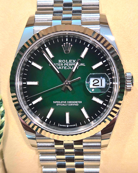 2026 Rolex Datejust 36MM Green "Ombré" Dial Jubilee Bracelet (126234)