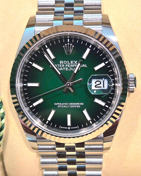 2026 Rolex Datejust 36MM Green "Ombré" Dial Jubilee Bracelet (126234)