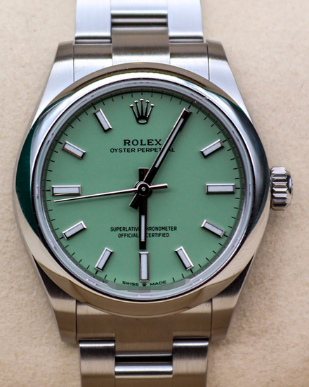 2026 Rolex Oyster Perpetual 31MM Pistachio Dial Oyster Bracelet (277200)