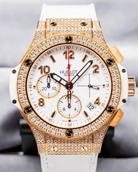 Hublot Big Bang 41MM White Dial Leather Strap (341.PE.230.RW.174)