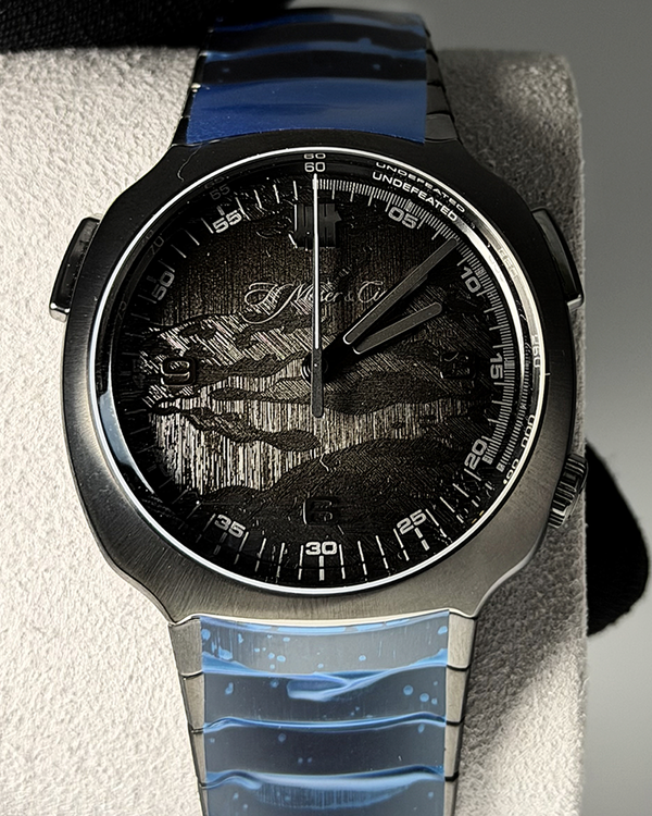H. Moser & Cie Streamliner L.E. 42MM Carbon Fiber Dial Steel Bracelet (6502-1206)