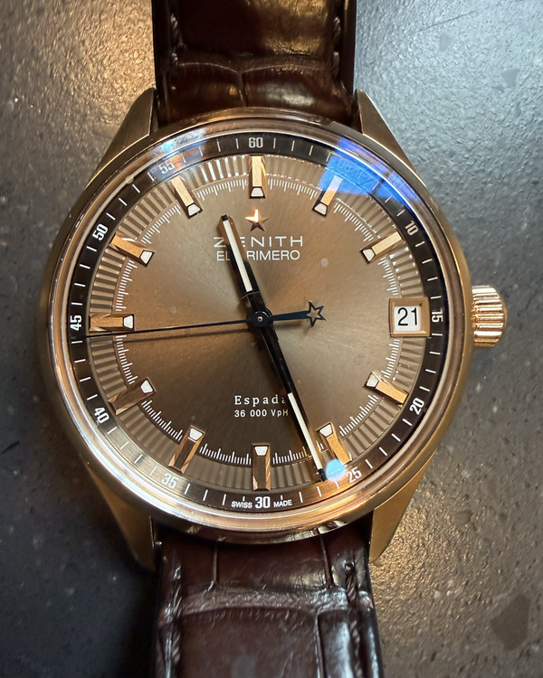 2015 Zenith El Primero 40MM Brown Dial Leather Strap (18.2170.4650)
