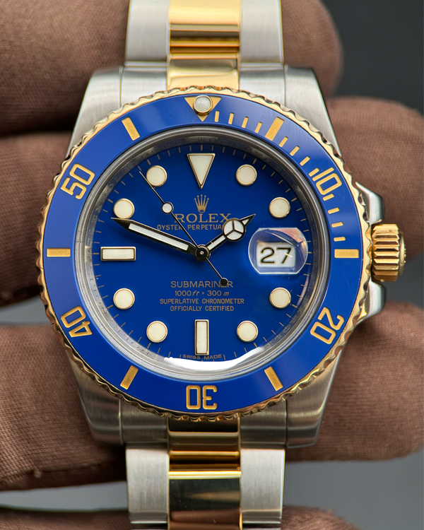 2010 Rolex Submariner Date "Bluesy" 40MM Blue Dial Two-Tone Oyster Bracelet (116613LB)