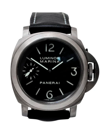 2010 Panerai Luminor Marina 44MM Black Dial Leather Strap (PAM00177)