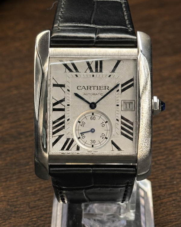 No Reserve - 2020 Cartier Tank MC 34.3MM Silver Dial Leather Strap (W5330003)