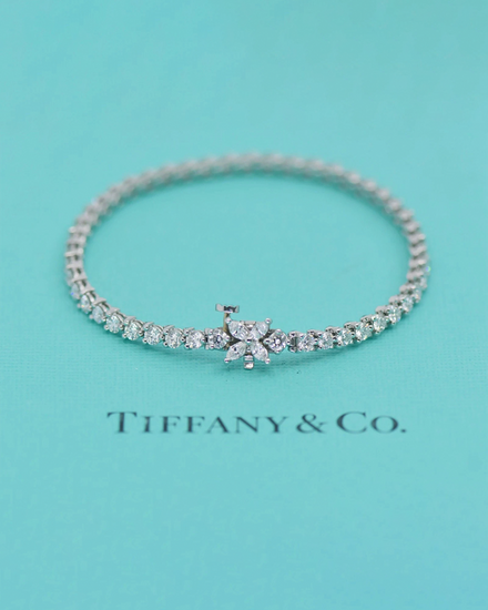 Tiffany Accessories Victoria Bracelet 6.5IN Platinum Diamonds (Bracelet)