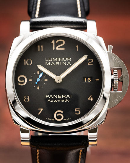 2019 Panerai Luminor 1950 3 Days 44MM Black Dial Leather Strap (PAM01359)