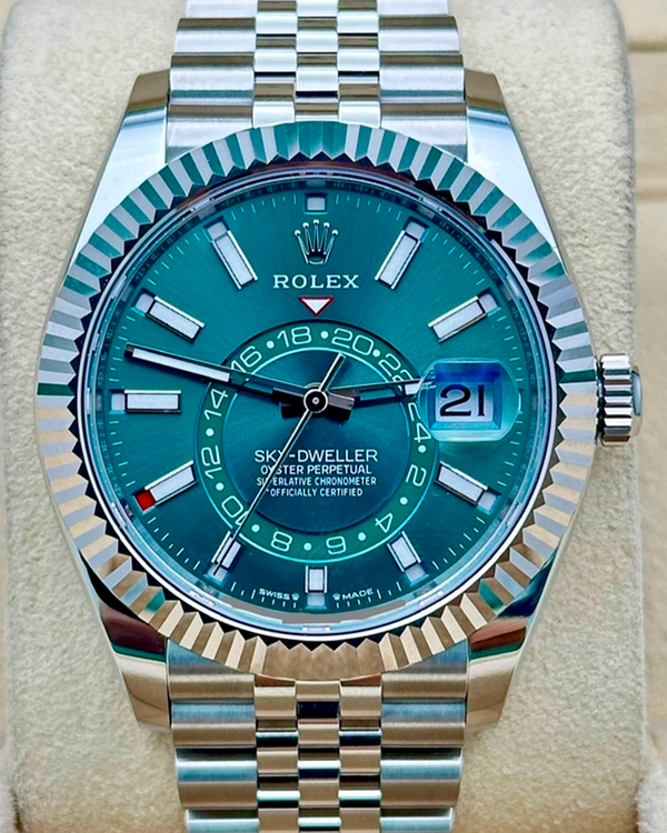 2026 Rolex Sky-Dweller 42MM Green Dial Oyster Bracelet (336934)
