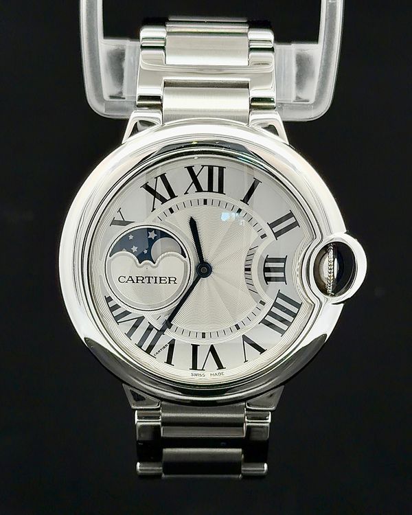 2019 Cartier Ballon Bleu 37MM Silver Dial Steel Bracelet (WSBB0021)