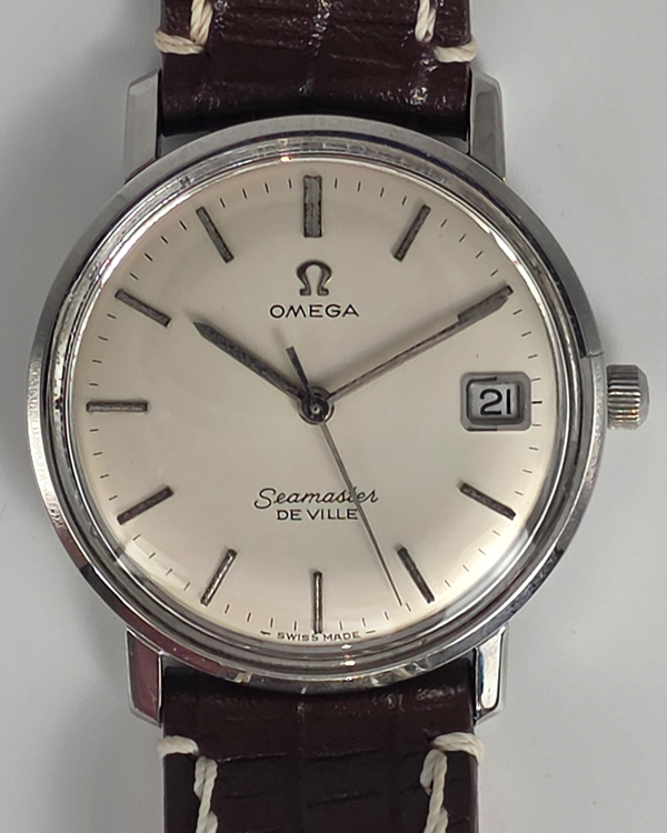 No Reserve - Omega Seamaster 33.3MM Silver Dial Aftermarket Leather Strap (136.010)
