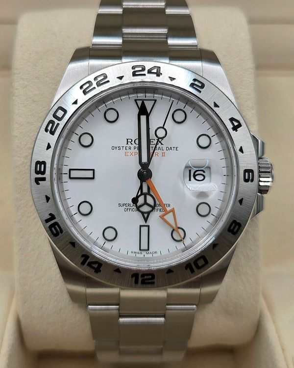 2016 Rolex Explorer II "Polar" 42MM White Dial Steel Bracelet (216570)