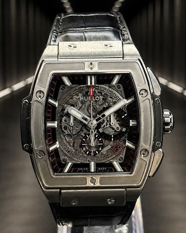 No Reserve - 2019 Hublot Spirit Of Big Bang 45MM Skeleton Dial Leather Strap (601.NX.0173.LR)