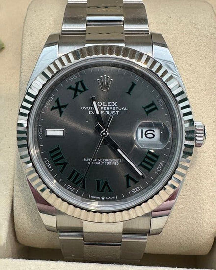 No Reserve - 2025 Rolex Datejust "Wimbledon" 41MM Slate Dial Oyster Bracelet (126334)