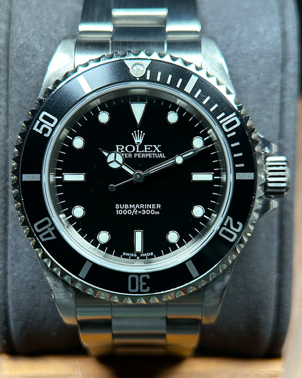 No Reserve - 2003 Rolex Submariner No-Date 40MM Black Dial Oyster Bracelet (14060M)