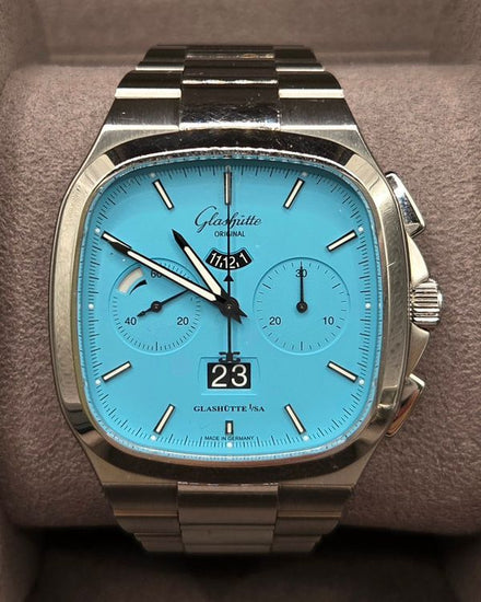 2022 Glashütte Original Seventies Panorama L.E. 40MM Turquoise Dial Steel Bracelet (1-37-02-10-02-63)
