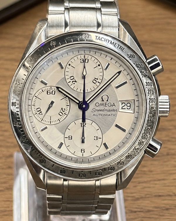 No Reserve - Omega Speedmaster Date 39MM Silver Dial Steel Bracelet (3513.30.00)