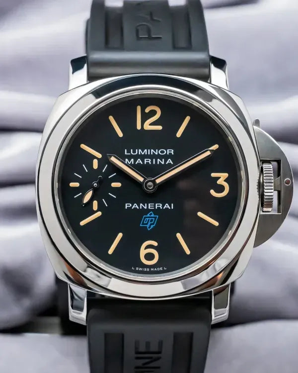 2016 Panerai Luminor Marina Logo 44MM Black Dial Rubber Strap (PAM00631)