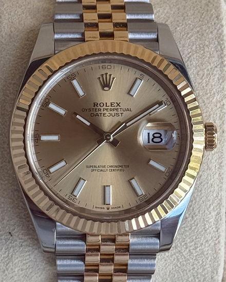 2021 Rolex Datejust 41MM Champagne Dial Two-Tone Jubilee Bracelet (126333)