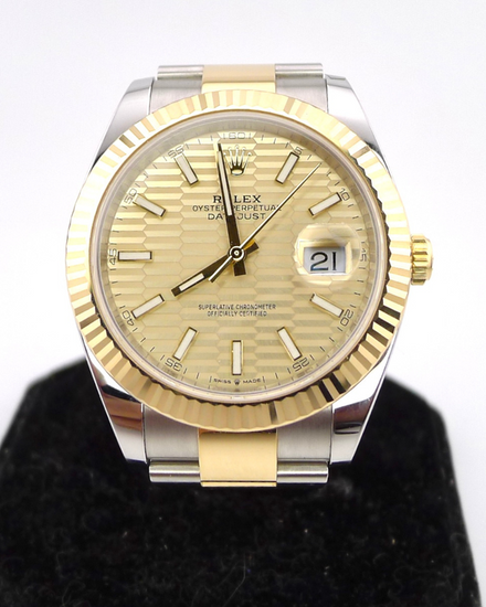2023 Rolex Datejust 41MM Champagne Dial Two-Tone Oyster Bracelet (126333)