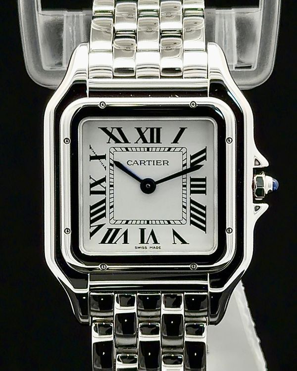 2026 Cartier Panthère De Cartier 27MM Quartz White Dial Steel Bracelet (WSPN0015)