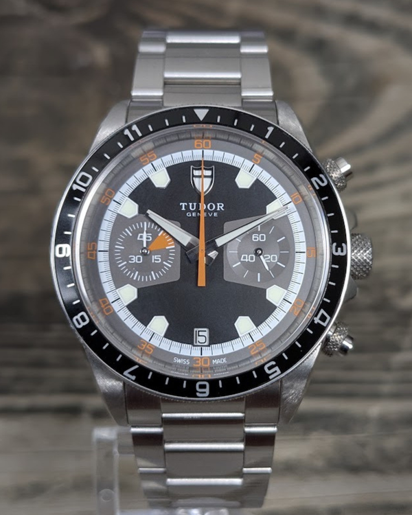 2021 Tudor Heritage Chrono 42MM Black Dial Steel Bracelet (70330N)