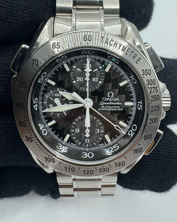 Omega Speedmaster 44.2MM Carbon Dial Steel Bracelet (3840.50.31)