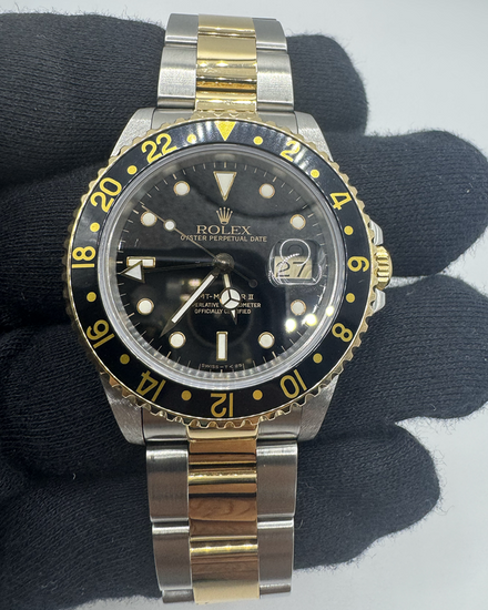 1989 Rolex GMT-Master II 40MM Black Dial Two-Tone Oyster Bracelet (16713)