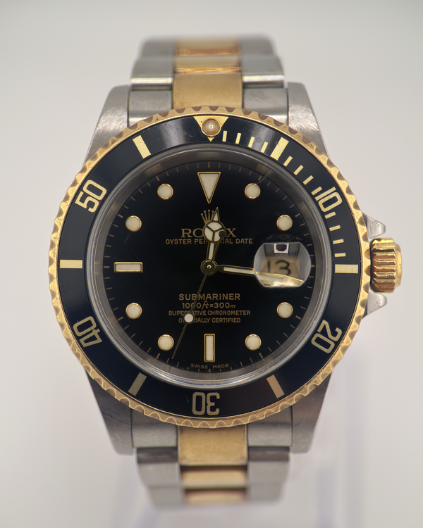 Rolex Submariner Date 40MM Black Dial Two-Tone Oyster Bracelet (16613LN)
