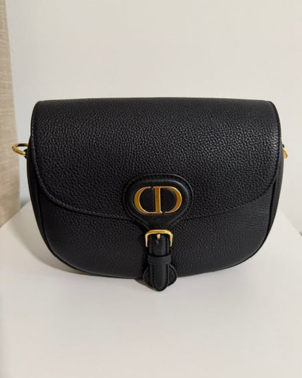 2023 Dior Bag Medium Toujours Tote Bag Black Leather Gold-Tone Hardware Leather Strap (Tote Bag)