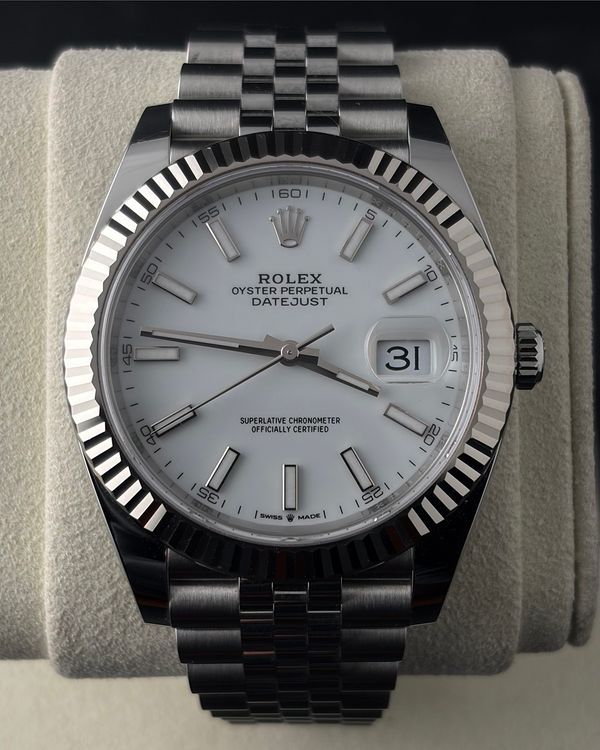 2024 Rolex Datejust 41MM White Dial Jubilee Bracelet (126334)