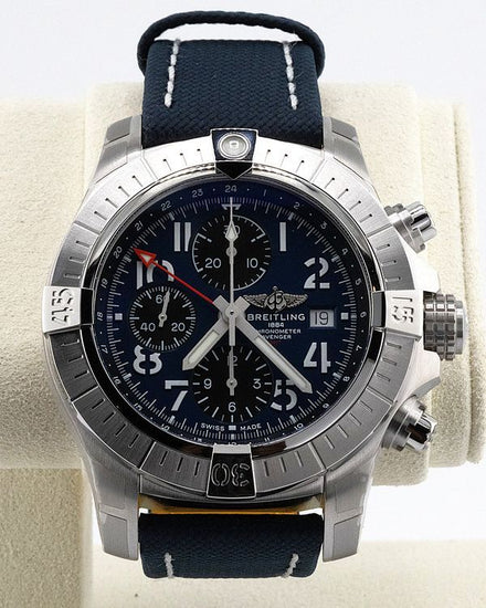 2026 Breitling Avenger Chronograph GMT 45MM Blue Dial Textile Strap (A24315)