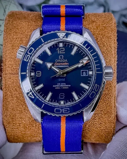 Omega Seamaster Planet Ocean 600M 43.5MM Blue Dial Textile Strap (215.30.44.21.03.001)