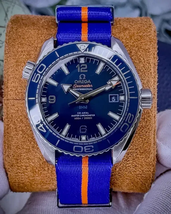 Omega Seamaster Planet Ocean 600M 43.5MM Blue Dial Textile Strap (215.30.44.21.03.001)