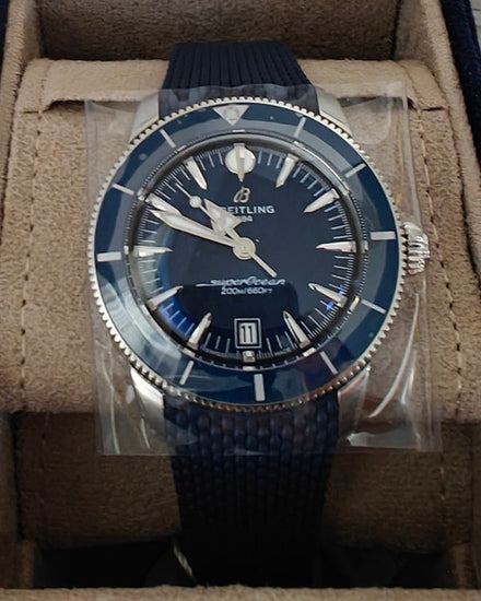 2026 Breitling Superocean Heritage B20 42MM Blue Dial Rubber Strap (AB2010161C1S1)