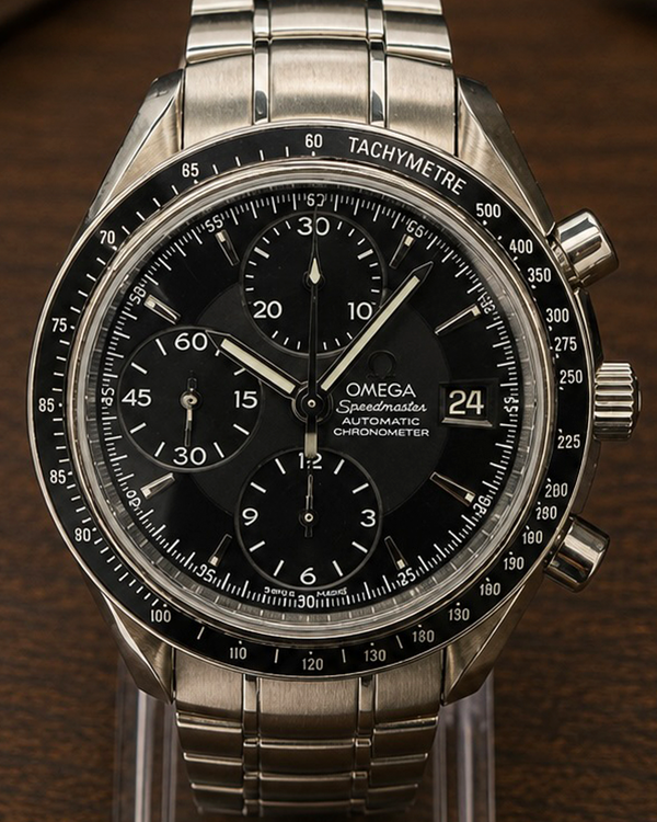No Reserve - 2009 Omega Speedmaster Date 40MM Black Dial Steel Bracelet (3210.50.00)