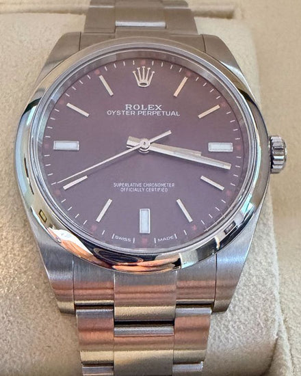 2018 Rolex Oyster Perpetual 39MM Grape Dial Oyster Bracelet (114300)