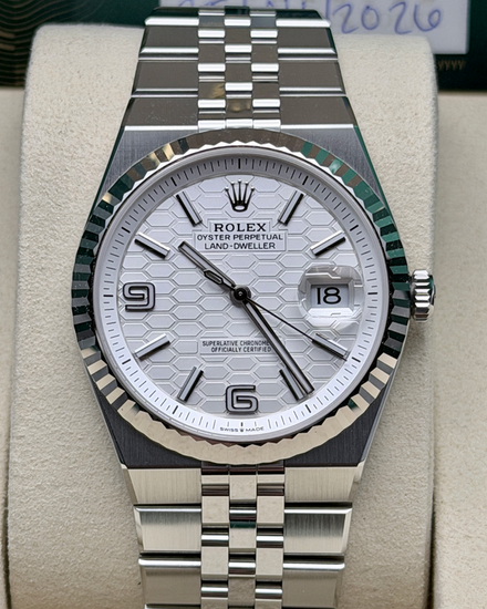 2026 Rolex Land-Dweller 40MM White Dial Flat Jubilee Bracelet (127334)