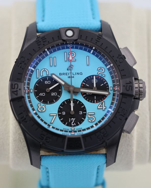 2026 Breitling Avenger 42MM Turquoise Dial Leather Strap (SB0146)