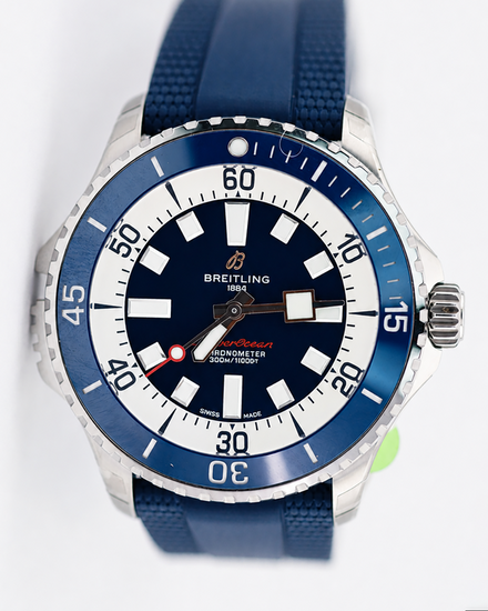 Breitling Superocean Automatic 46MM Blue Dial Rubber Strap (A17378)