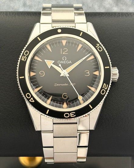 No Reserve - 2026 Omega Seamaster 300 "Heritage" 41MM Black Dial Steel Bracelet (234.30.41.21.01.001)